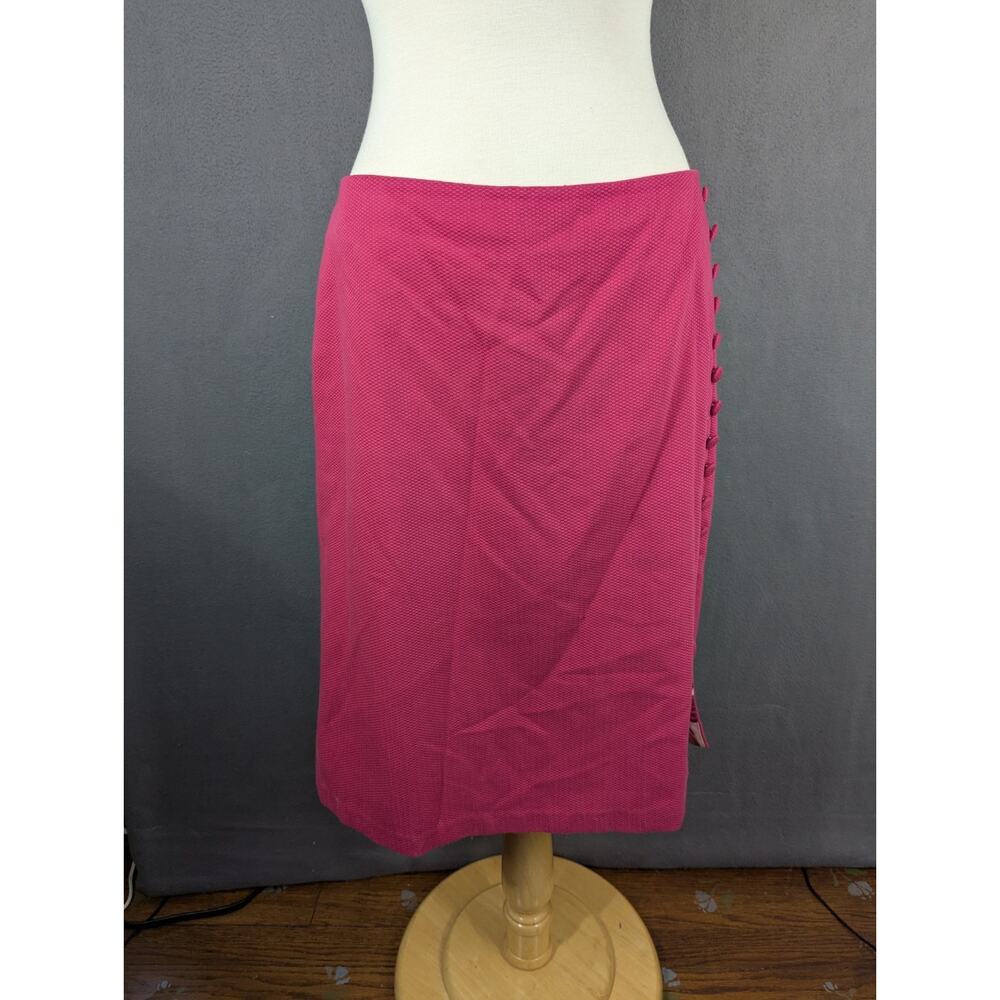 Metrostyle Skirt Size 12 Pink Midi Cute Button Details Y2K Vintage